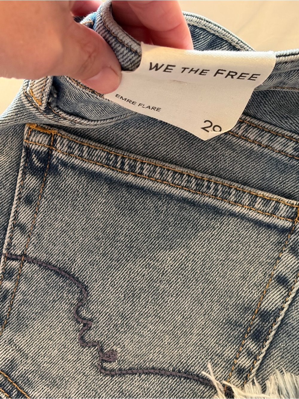 Free People Medium Wash Denim Flare Jeans - Picture 8 of 10